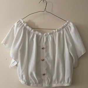 White Crop Top | Size Medium